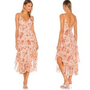 Bardot Ruffled Chiffon Asymmetrical-hem
Floral Midi Cocktail Dress